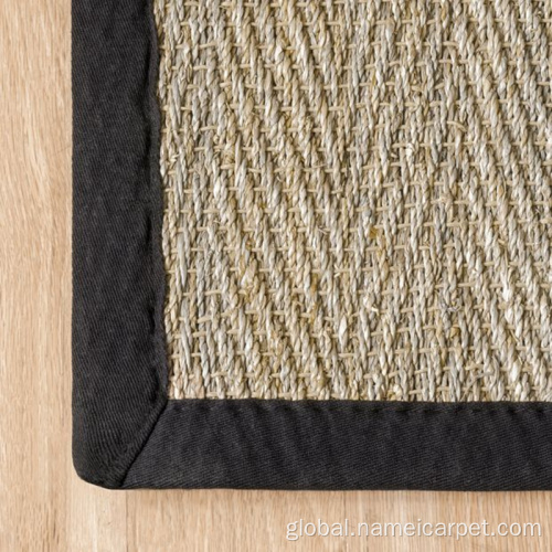 Seagrass Squares Rug Natural seagrass straw rug carpet Factory
